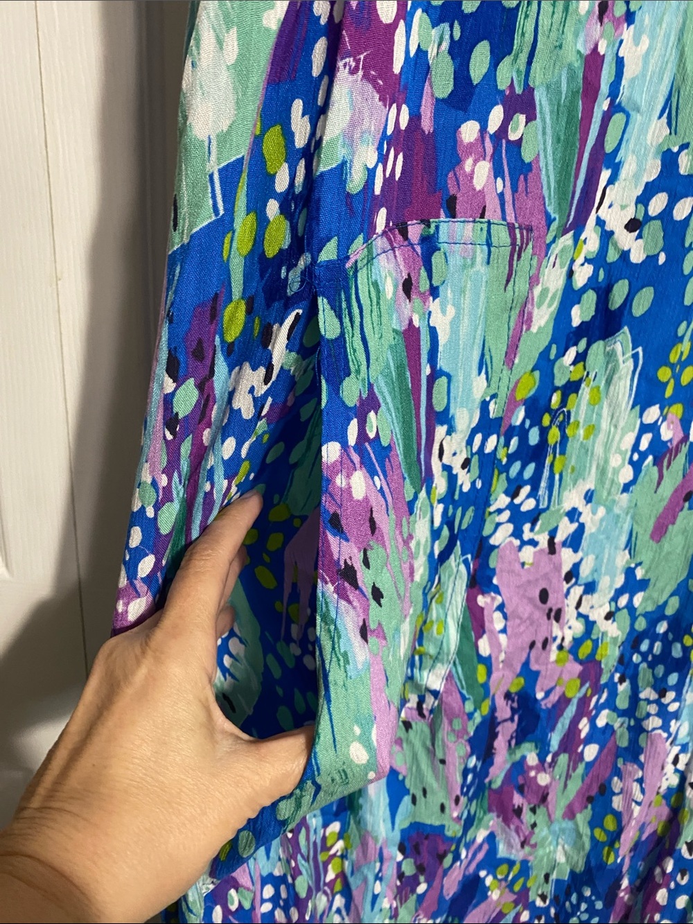 Water Lily NWT casual princess blue lightweight gauze summer beach dress size 1X - Picture 7 of 16